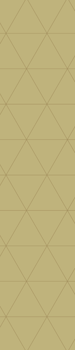 This is a tall gold block with a criss cross design on it.