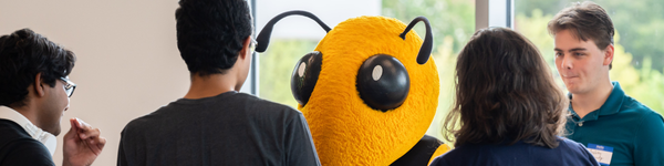 Student LEaders pose with Buzz at The Big Buzz!